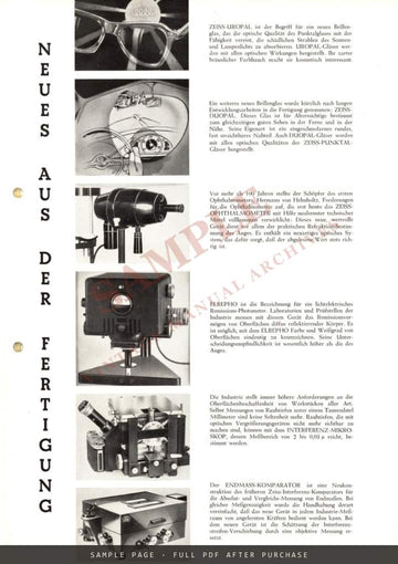 Zeiss Werkzeitschrift, 15 January 1953 – German – sample page 1 (watermarked preview)