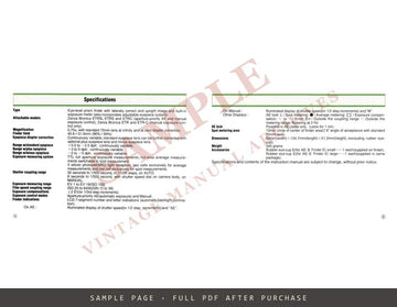 Bronica ETR Si AE-III Prism Finder E – Instructions, English and Japanese – sample page 1 (watermarked preview)