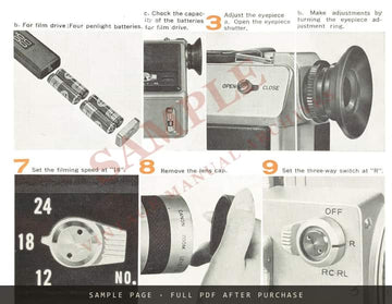 Canon Auto Zoom 814 Cine Camera – Instructions, English Edition – sample page 1 (watermarked preview)