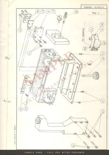 Nikon Cordless Battery Power Pack for Motor Drive F-36 – Parts List – sample page 1 (watermarked preview)