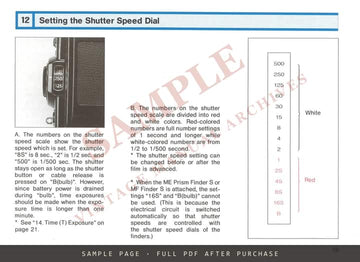 Zenza Bronica SQ-Ai 6x6 – Camera Body Instruction Manual in English – sample page 1 (watermarked preview)