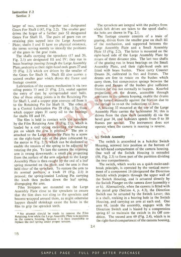 Arriflex 16 – Motion Picture Camera for 16 mm Film: Technical Instructions – sample page 1 (watermarked preview)