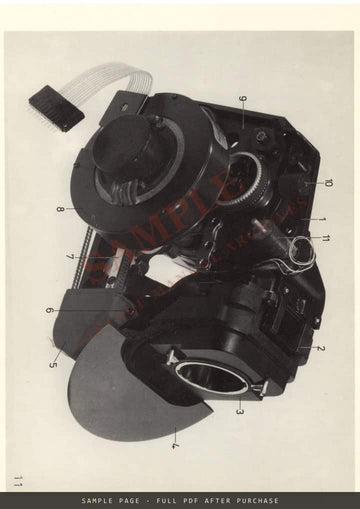 Arriflex 35 BL III – Spare Parts List (Ersatzteilliste / Liste des pièces de rechange) – sample page 1 (watermarked preview)