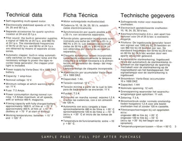 Bolex ESM – Instructions for Use, Multilingual – sample page 1 (watermarked preview)
