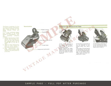 Zenza Bronica ETRS Rotary Viewfinder-E – Instructions, English – sample page 1 (watermarked preview)