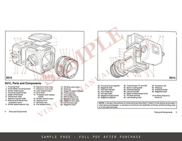 Hasselblad 501C Instruction Manual – English – sample page 1