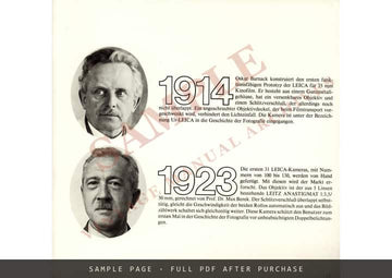 Kleine Leica-Chronik – Die Entwicklung des Leica-Systems seit 1914, German – sample page 1
