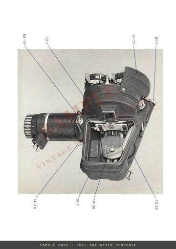 Arriflex 35 – Spare Parts List (Ersatzteilliste / Liste des pièces de rechange) – sample page 1 (watermarked preview)