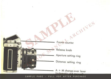 Edixa-mat Reflex – Instruction Book, English – sample page 1 (watermarked preview)