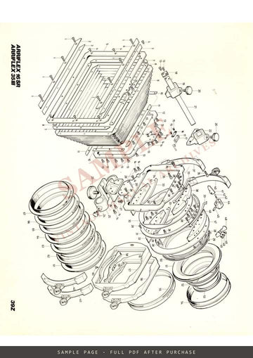 Arriflex Accessories (Zubehör) – Spare Parts List and Exploded Diagrams – sample page 1 (watermarked preview)