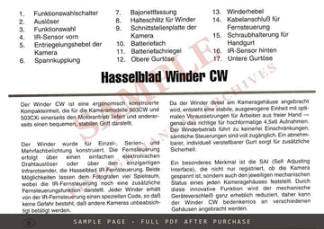 Hasselblad Winder CW – Instruction Manual, English – sample page 1