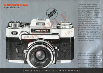 Contarex – Superlative Reflex Camera System Brochure, English – sample page 1 (watermarked preview)
