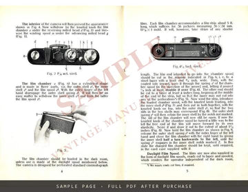 Directions for Using the Leitz 'Leica' Camera – E. Leitz Inc., New York, July 1928 – sample page 1 (watermarked preview)
