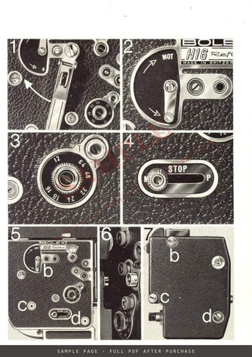 Bolex H16 MST Electric Motor – Instructions for Use, Multilingual – sample page 1 (watermarked preview)