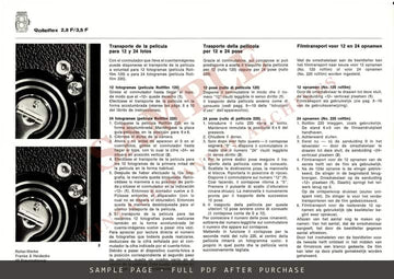 Rolleiflex 3.5F and 2.8F – Film Transport Mechanism for 12 and 24 Exposures – sample page 1 (watermarked preview)