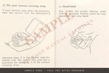 Metrawatt Metraphot 3 Exposure Meter – How to Use Your Metraphot 3, English – sample page 1 (watermarked preview)
