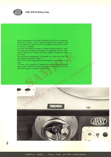 ARRI Laboratory Equipment – Arnold & Richter Film Laboratory Brochure – sample page 1 (watermarked preview)