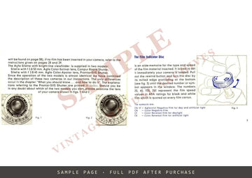 Agfa Silette Color-Solinar 2.8 / Color-Apotar 2.8 – Instruction Booklet, English, 1957 – sample page 1