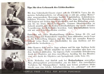 Der Foto-Dienst No. 23 – Exakta-Tips by Werner Wurst, German – sample page 1 (watermarked preview)
