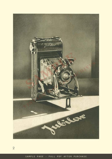 Voigtländer "Die gute flache Voigtländer" – Inos II and Jubilar German Catalogue, July 1933 – sample page 1 (watermarked preview)