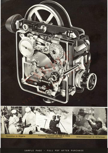 Bolex 16 mm Schmalfilm Generalkatalog – Paillard Bolex Catalogue, German – sample page 1 (watermarked preview)