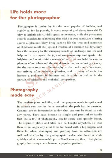 The Eagle Eye of Your Camera – Zeiss Tessar Lenses, Carl Zeiss Jena Booklet, 1932 – sample page 1 (watermarked preview)
