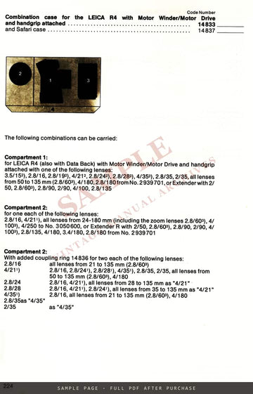 Leitz General Catalogue for Photographic Dealers 1980 – Leica Cameras & Lenses – sample page 1 (watermarked preview)