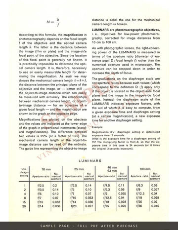Carl Zeiss Photomacrography with Luminar Lenses – English Leaflet – sample page 2 (watermarked preview)