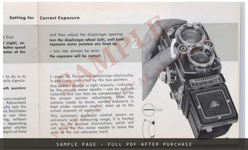 Rolleiflex 3.5F and 2.8F – In Practical Use – Owner's Manual – sample page 2 (watermarked preview)