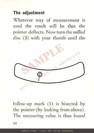 Zeiss Ikon Ikophot Light Exposure Meter – Instructions, English – sample page 2