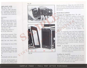 Hasselblad 500C/M, 500EL/M and SWC/M – Instruction Manual – sample page 2 (watermarked preview)