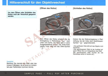 New Mamiya 6 – Bedienungsanleitung, German – sample page 2 (watermarked preview)