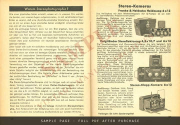 Photo-Porst Catalogue, 11th Edition 1933 – Voigtländer Entries, German – sample page 2 (watermarked preview)