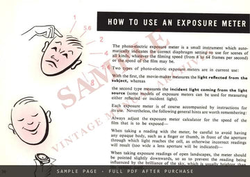 Paillard Bolex 8 mm Cine-Guide – Official Edition, Grosjean and Monier, English – sample page 2 (watermarked preview)
