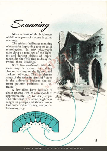 General Electric Type PR-1 Exposure Meter – How to Use Your Meter with a Memory, 1946 – sample page 2 (watermarked preview)