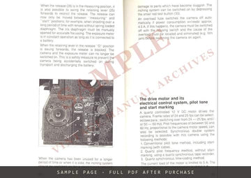 Arriflex 16 SR II – Instruction Manual, 1 January 1982 – sample page 2 (watermarked preview)