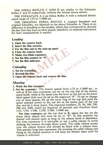Edixa Reflex Guide – Edixaflex, Edixa Mat-Flex, Edixa Reflex and Mat-Reflex Ranges – sample page 2 (watermarked preview)