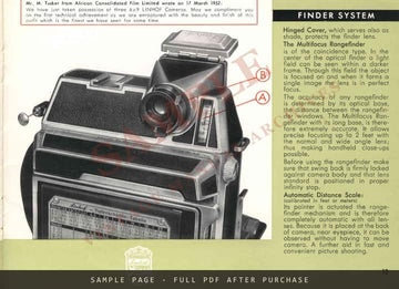 Linhof Super Technika 23 (Technika 6x9) Instruction Book – English – sample page 2 (watermarked preview)