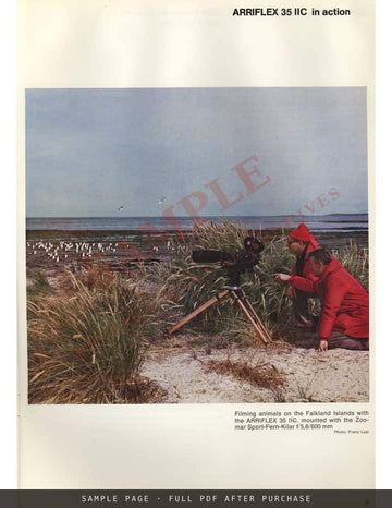Arriflex 35 IIC – Mirror-Reflex Motion Picture Camera for 35 mm Film: Brochure – sample page 7 (watermarked preview)
