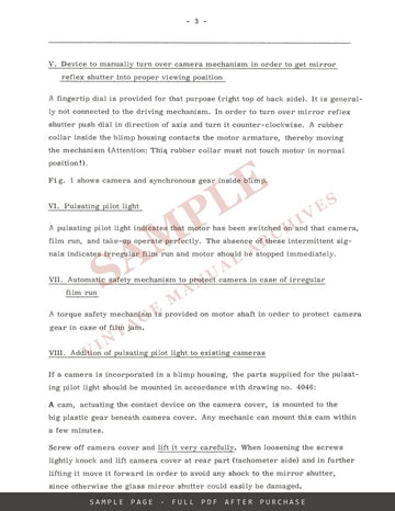 ARRI Blimp 120 for Arriflex 35 Mod. II A – Operating Instructions, February 1959 – sample page 2 (watermarked preview)