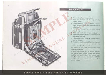 Linhof Super Technika 6x9 Operating Instructions – English – sample page 2 (watermarked preview)