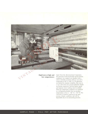 Zeiss Ikon Contarex – "All About Contarex" English Brochure – sample page 2