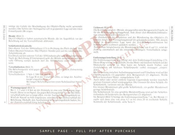 Hasselblad Lenses – Instructions, English, German, French and Swedish – sample page 2