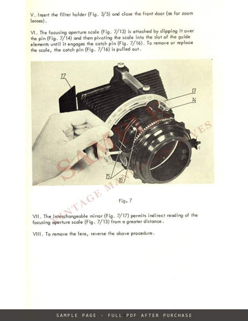 Arriflex 16 BL – Instruction Manual for the Mirror Reflex Motion Picture Camera – sample page 2 (watermarked preview)