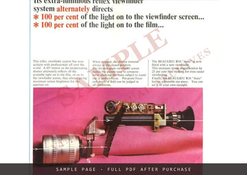 Beaulieu R16 Automatic II 16 mm Camera – Information Brochure, English – sample page 2 (watermarked preview)
