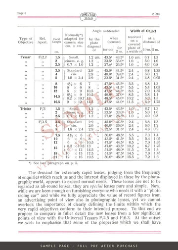 Carl Zeiss Jena – The New Extra Rapid Zeiss Photo Lenses (P 258), English – sample page 2 (watermarked preview)