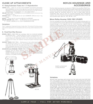 Leica Camera and Lens Accessory Guide by Dennis Laney – Hove Foto Books – sample page 2 (watermarked preview)