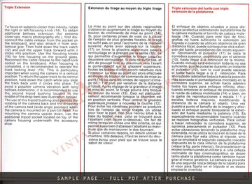 Linhof Master Technika 9x12cm / 4x5in Instruction Manual – Multilingual – sample page 2 (watermarked preview)