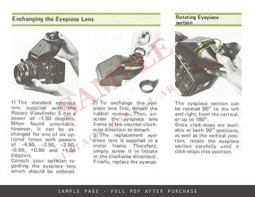 Zenza Bronica ETRS Rotary Viewfinder-E – Instructions, English – sample page 2 (watermarked preview)