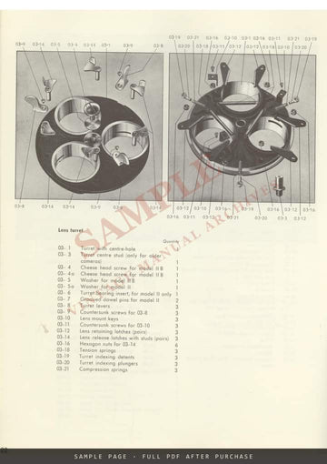 Repair & Parts Manual for Arriflex 35 mm Cameras IIB and IIC, Vol. I – CinePress – sample page 2 (watermarked preview)